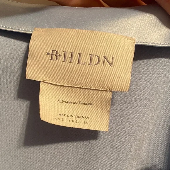 BHLDN Elegant One-Shoulder Satin Dress in Sky Blue - Picture 2 of 5